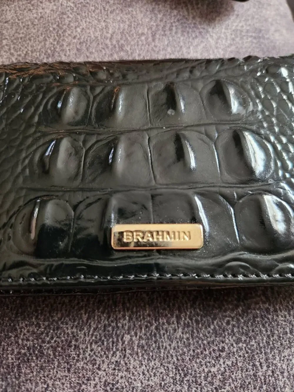 NWOT BRAHMIN Cordelia Black Checkbook cover